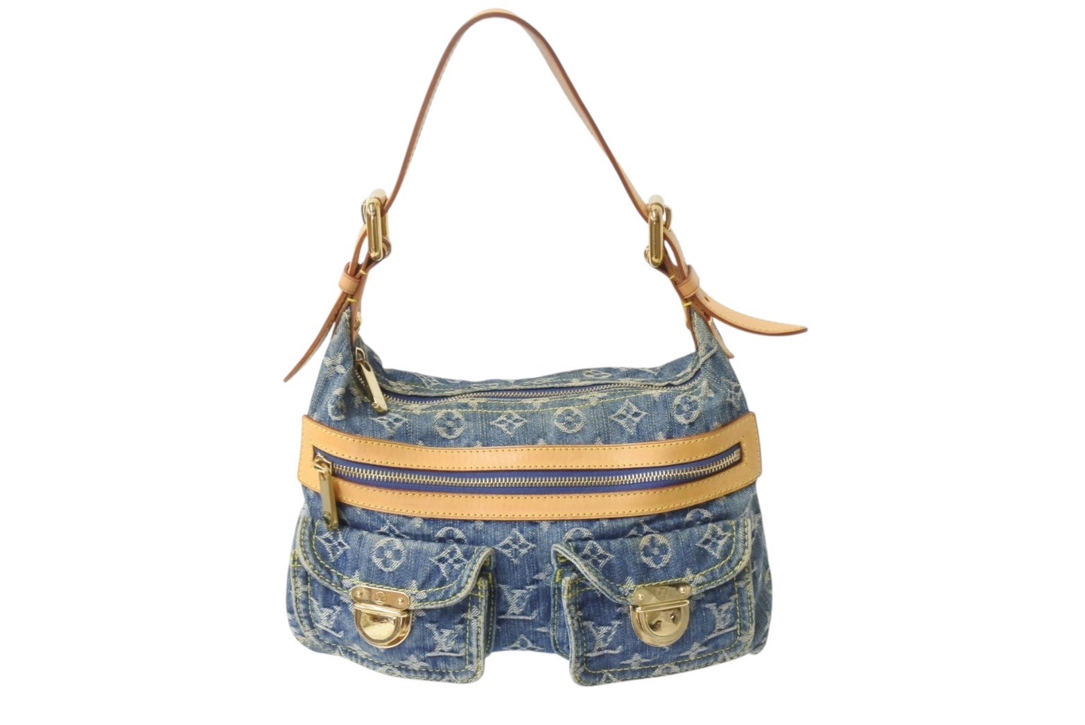 【極美品・希少】ルイヴィトン モノグラムデニム　バギーGM ショルダーバッグ LOUIS VUITTON ルイヴィトン バギーGM デニム ショルダーバッグ