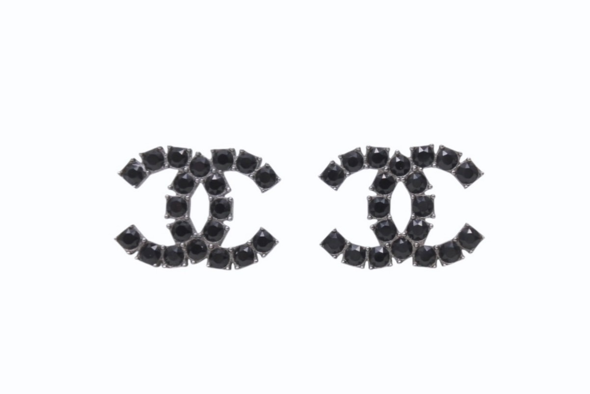 楽天市場】美品 シャネル CHANEL ココマーク ピアス 黒×シルバー