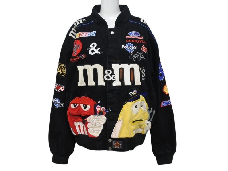 ★㊳【m&m's】 Mサイズ レーシングジャケット エムアンドエムズ Amazon.co.jp: ナスカー/m&ms エムアンドエムズ レーシング