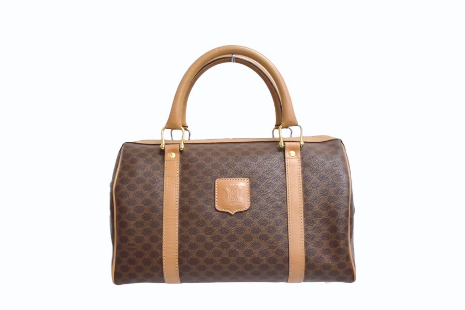 美品 セリーヌ キャンバス ボストンバッグ Cマカダム柄 馬車金具 ボルドー 楽天市場】CELINE セリーヌマカダム ミニボストンバッグ 黒