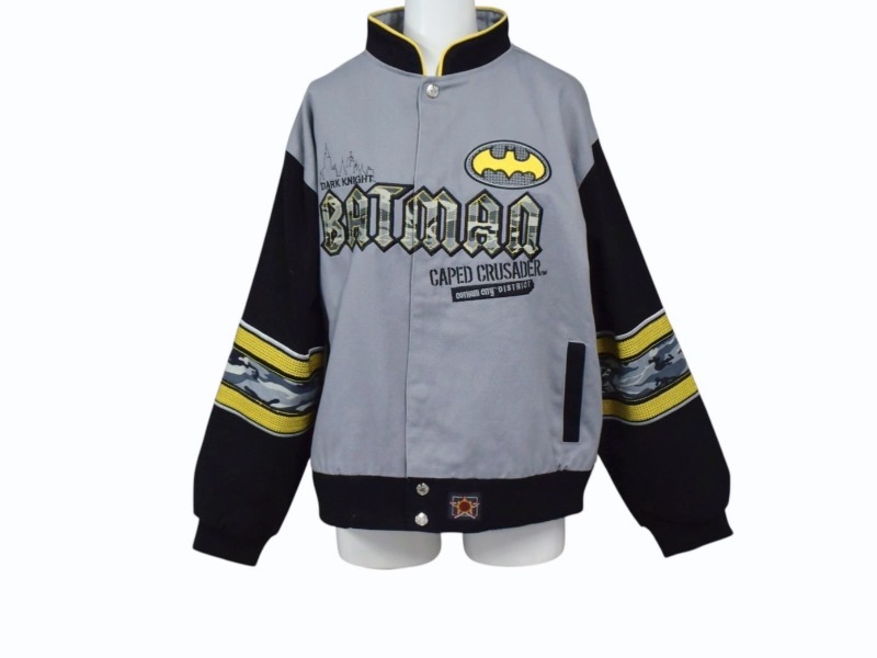 JH DESIGN\"BAT MAN\"レーシングジャケット/120-130cm J H Design NASCAR Jacket With D C Comics BATMAN Design Great