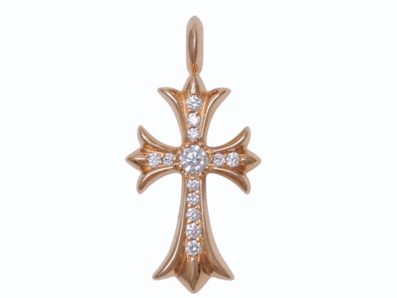 未使用　クロムハーツ　大クロストップ　20g 22k CHROME HEARTS 22K Tiny Fat Cross Pave Diamond Pendant Top
