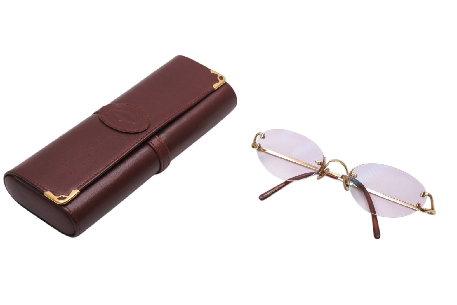 Cartier カルティエ　メガネ　ラブ　サントス　レア　度入り　希少品 Cartier カルティエ メガネ ラブ サントス レア 度入り 希少品