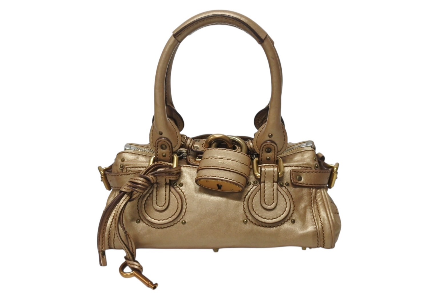 美品　Chloe クロエ　パディントン　ハンドバッグ　レザー キャメル 中古・古着通販】Chloe (クロエ) パディントン ハンドバッグ
