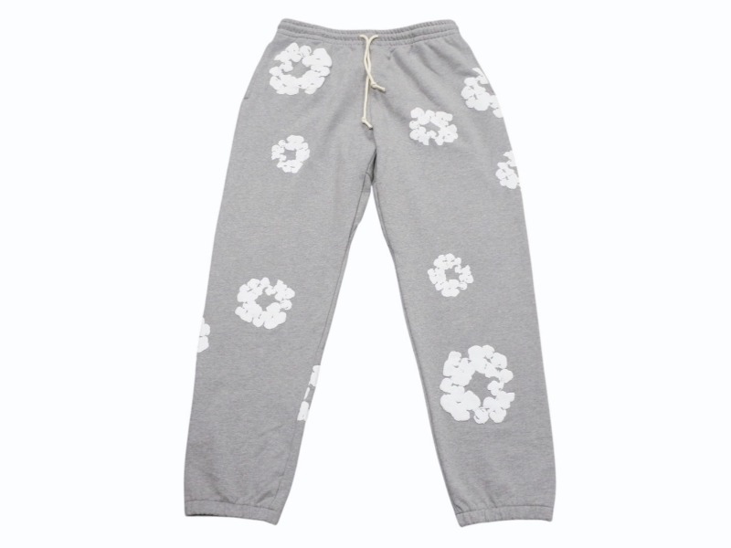 DENIM TEARS ブラック 花柄パンツ M 美品 DENIM TEARS フラワー プリント イージー スウェットパンツ