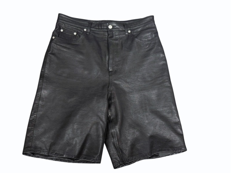BREATH ブレス NEWRICH LEATHER SHORTS ニューリッチ レザー ショーツ ブラック ゴートスキン BR25SS P1001 サイズL 美品 中古 4b006099