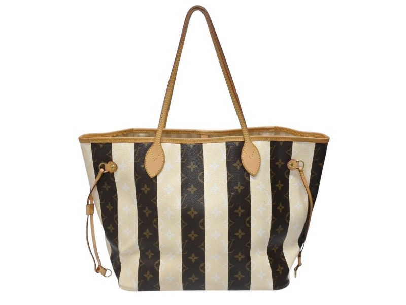 LOUIS VUITTON ルイヴィトン トートバッグ レイユール ネヴァーフルMM M40560 ブラウン モノグラムキャンバス レザー 美品 中古 4b006151 165,000円