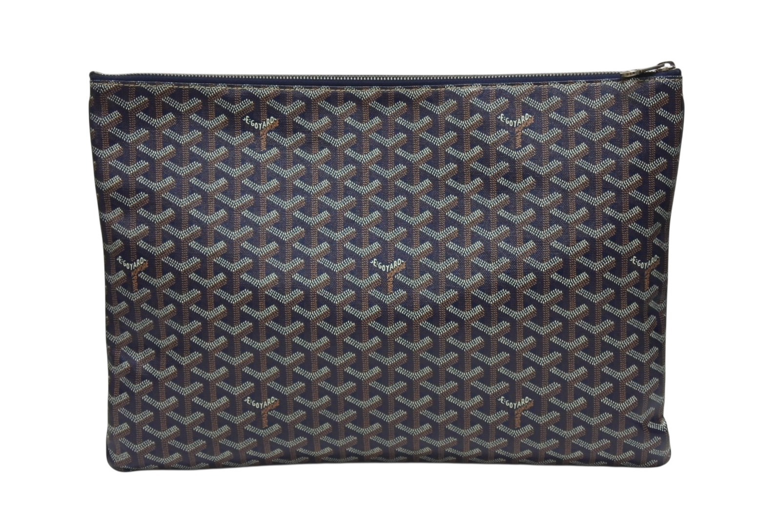 GOYARD セナGMクラッチバッグ　アイボリー　PVC ヘリンボーン GOYARD セナGMクラッチバッグ アイボリー PVC ヘリンボーン
