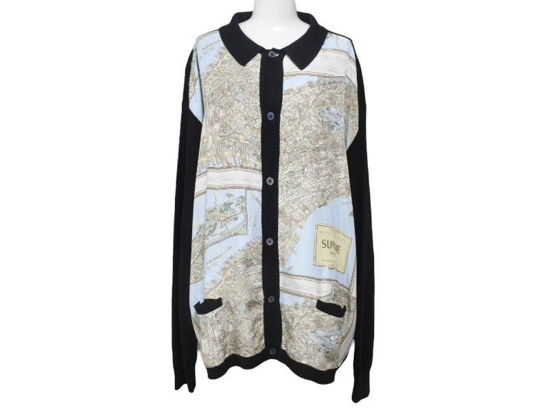 Supreme Silk Map Cardigan \"Black\" Ｌサイズ 20230822094908-1.jpeg
