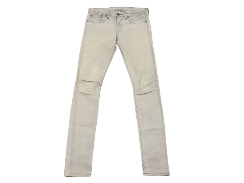 RRL ダブルアールエル デニムパンツ RRL Skinny Fit Japan Woven Selvedge Denim フェード グレー 27 21599 美品 中古 4b006775