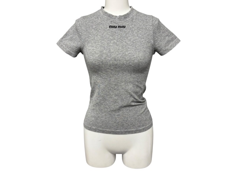 楽天市場】ミュウミュウ MIU MIU シームレス メランジ Tシャツ