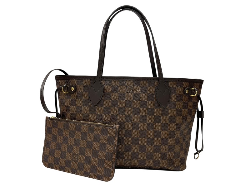 極美品 LOUIS VUITTON ルイヴィトン ネヴァーフルPM 新型 トートバッグ N41359 ダミエ エベヌ キャンバス レザー 中古 4b007204 121,000円