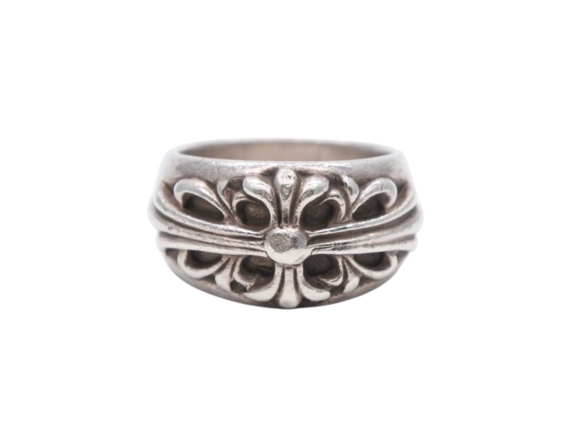 CHROME HEARTS クロムハーツ FLRL CRS フローラルクロス リング 指輪 重量約15.9g サイズ20号 1992/sterling刻印 美品 中古 4b007763 108,900円