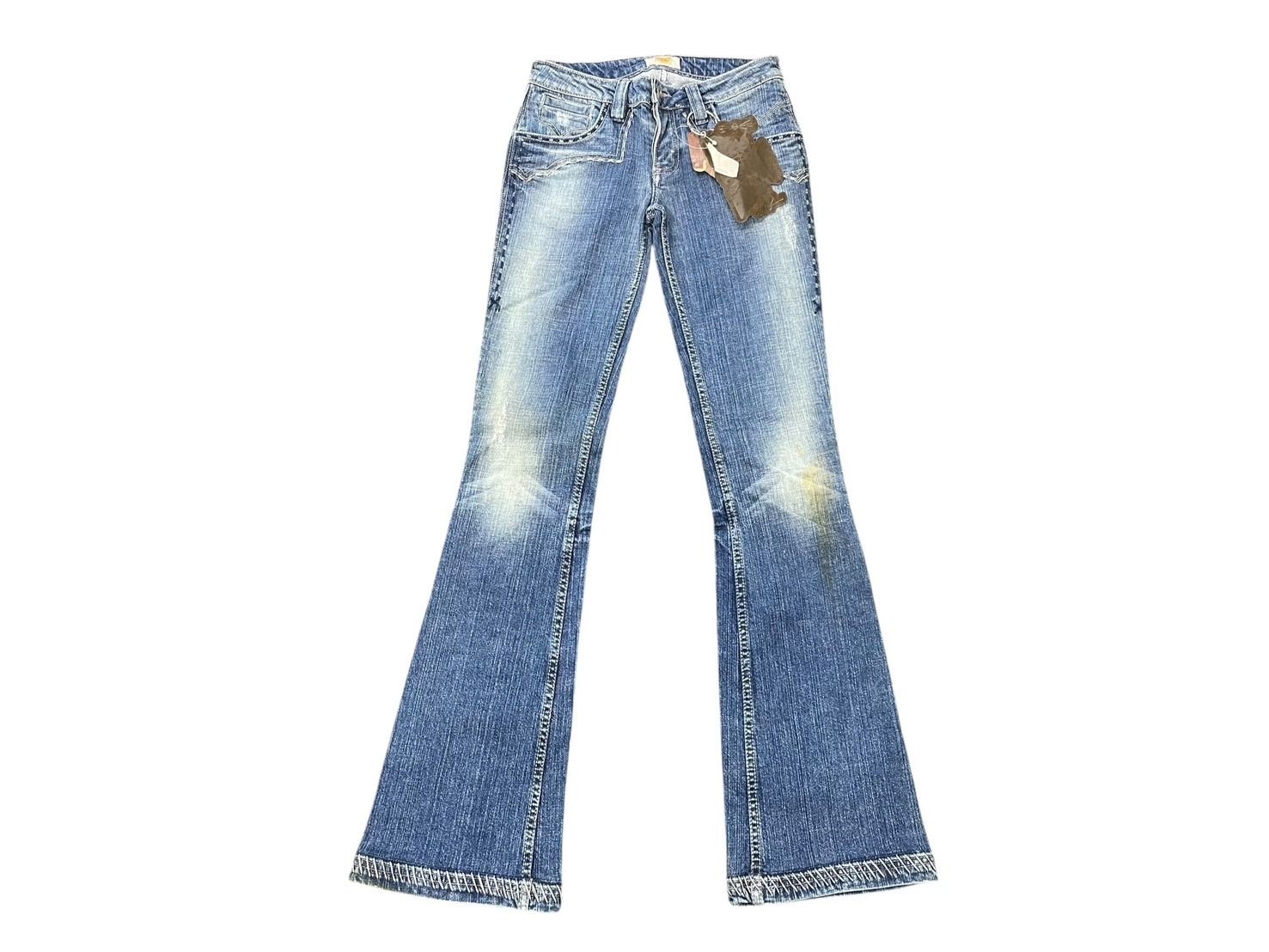 ANTIK DENIM アンティークデニム ジーンズ デニムパンツ フレア ブーツカット サイズ25 コットン 美品 中古 4b007917