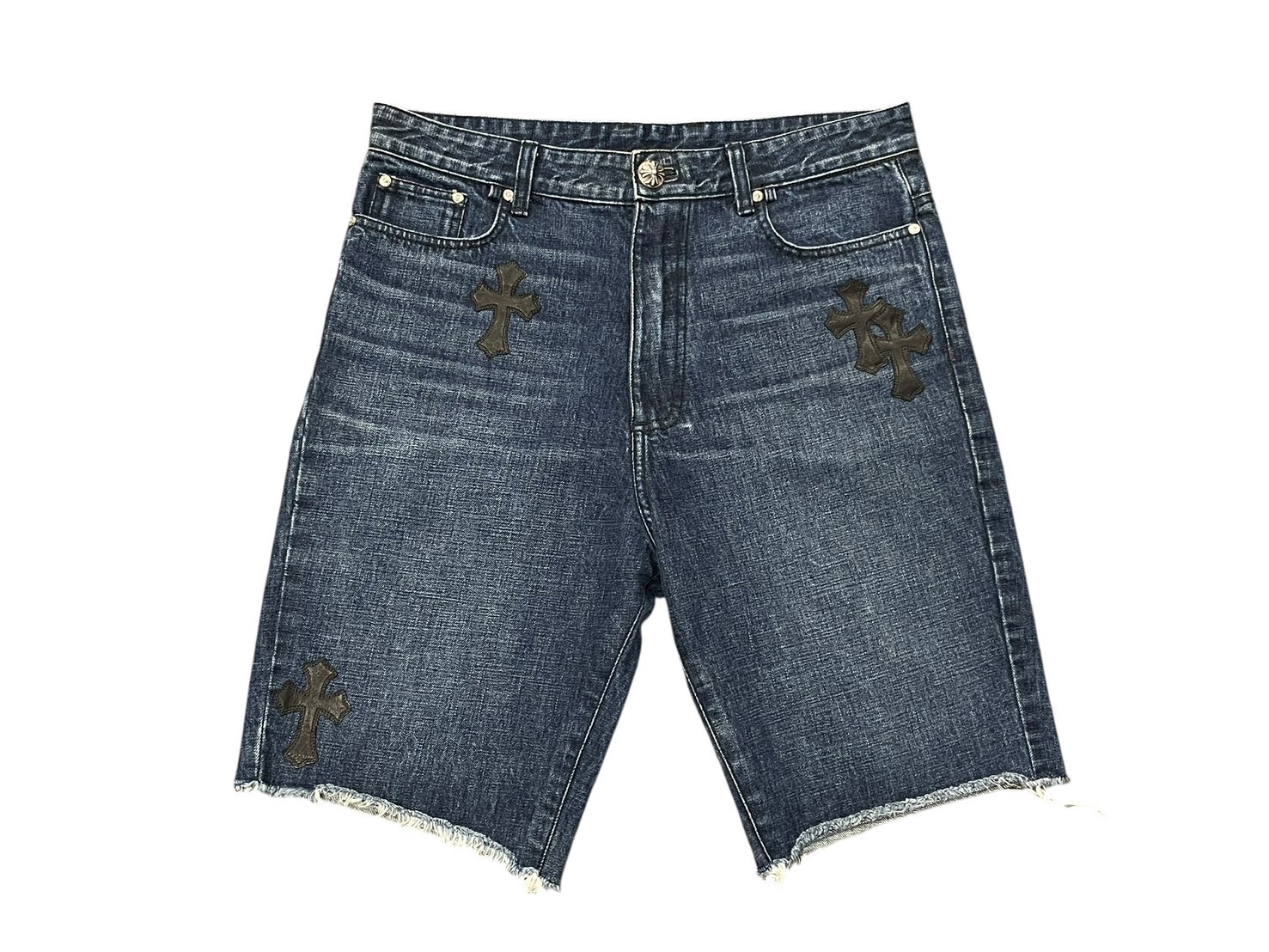 クロムハーツChromeHeartsクロスパッチデニムショートパンツ CHROME HEARTS クロムハーツ クロスパッチ デニム ショートパンツ