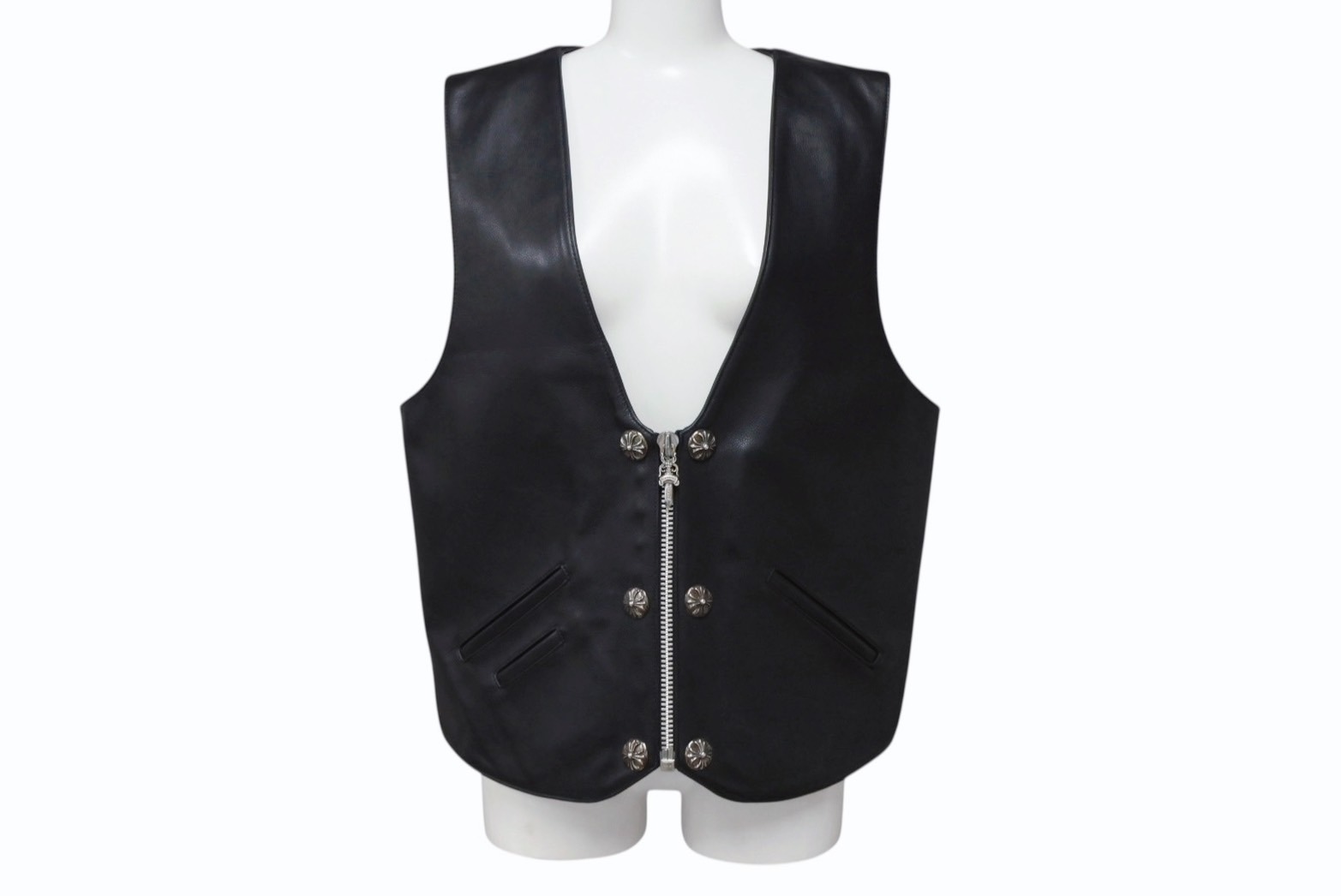 【美品】ライダース ベスト M size カウレザー クロームハーツ 楽天市場】CHROME HEARTS CEMETERY CROSS PATCH ZIP MEDIUM BLACK