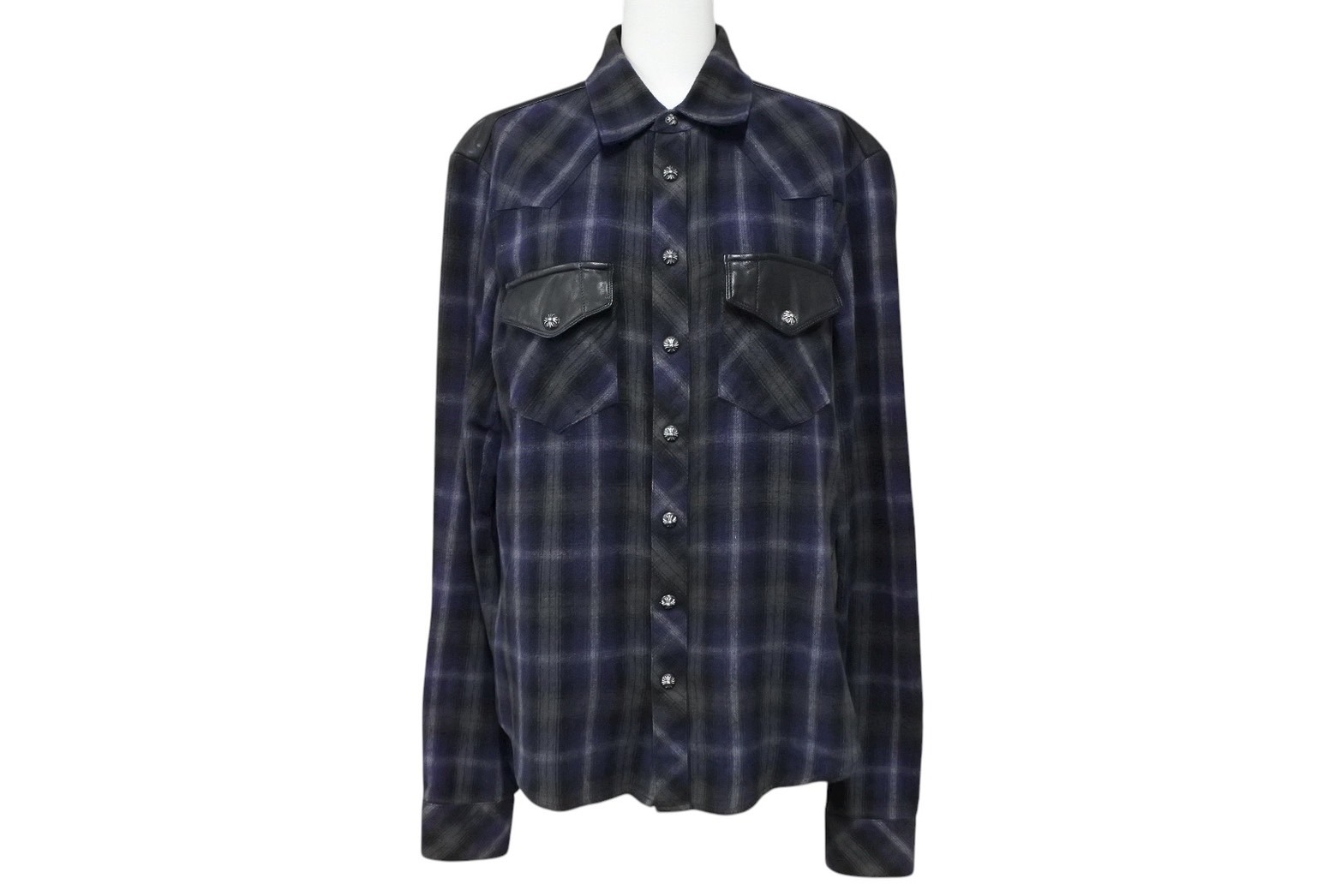 楽天市場】CHROME HEARTS 銀座店 クロムハーツ 美品 チェックシャツ CH