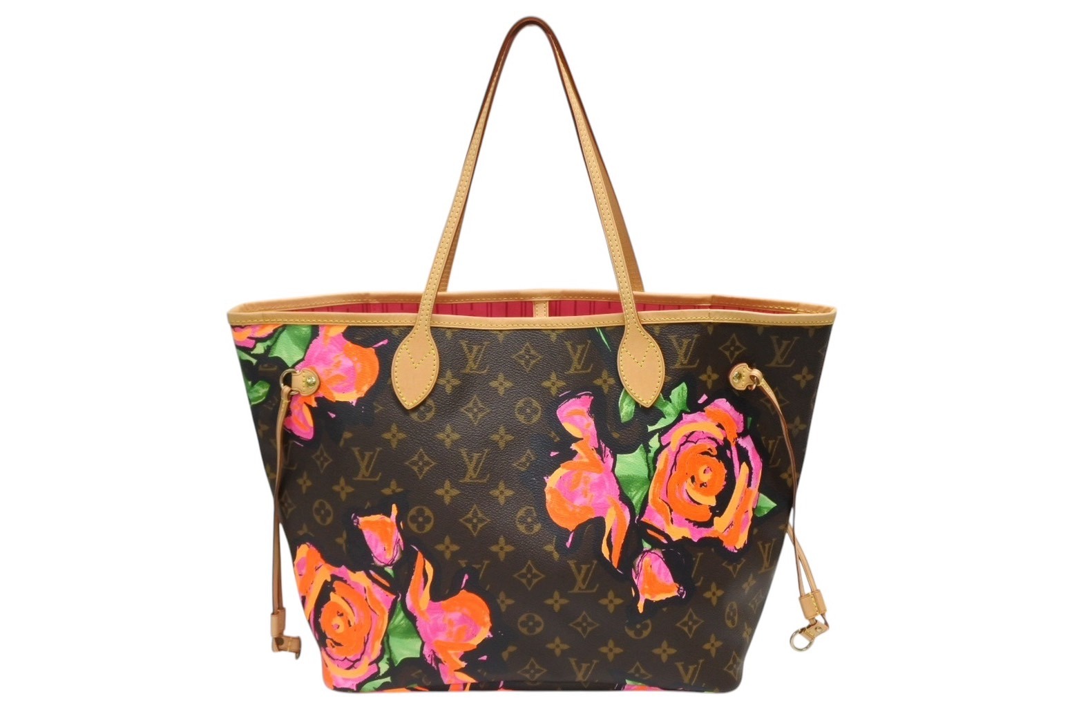 極美品 LOUIS VUITTON ルイヴィトン トートバッグ モノグラム M40156 ネヴァーフルMM 廃盤 ブラウン PVCコーティングキャンバス中古 4b009082