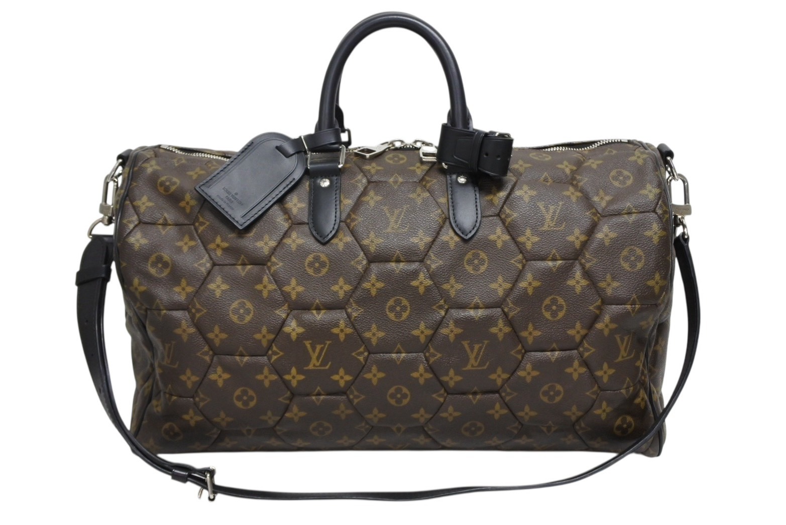 極美品 LOUIS VUITTON ルイヴィトン 09AW キーポル バンドリエール45 ボストンバッグ M56713 モノグラム マカサー ヘキサゴン 中古 4b009120 528,000円