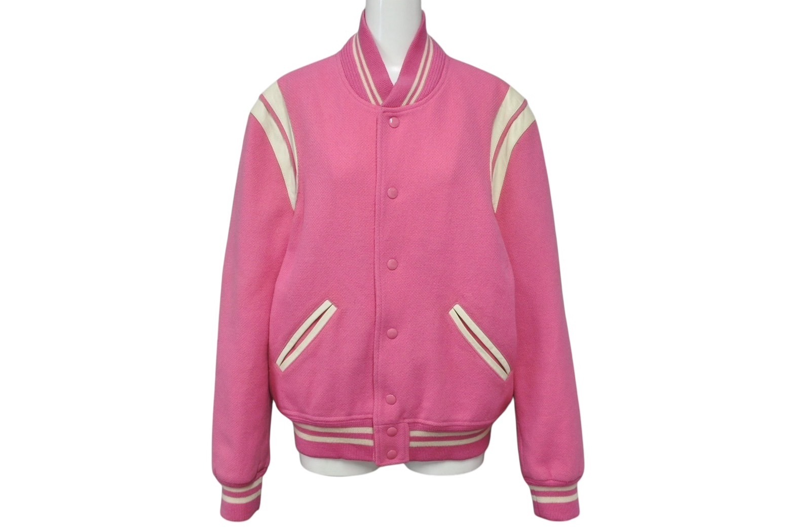 サンローラン　テディジャケット　ピンク 楽天市場】SAINT LAURENT PARIS 2019SS Beaded Teddy Jacket 558353