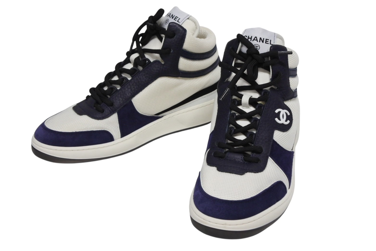 楽天市場】【シャネル】Chanel 15P ココ メッシュ スエード ハイカット