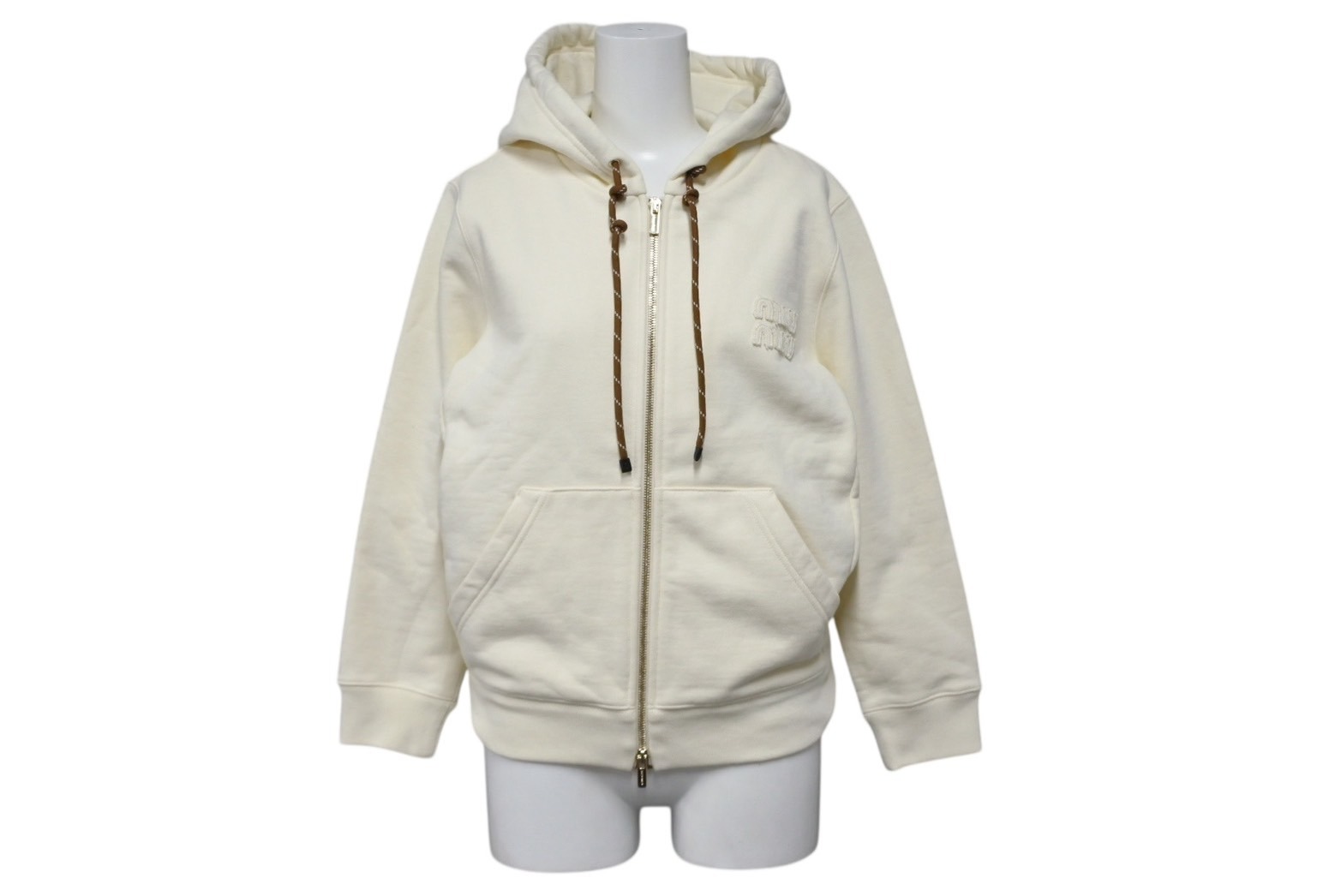 【正規品】早い者勝ち MIU MIU コットンフリース ジップジャケット Miu Miu フリース スウェットシャツ | ブラック | FARFETCH JP