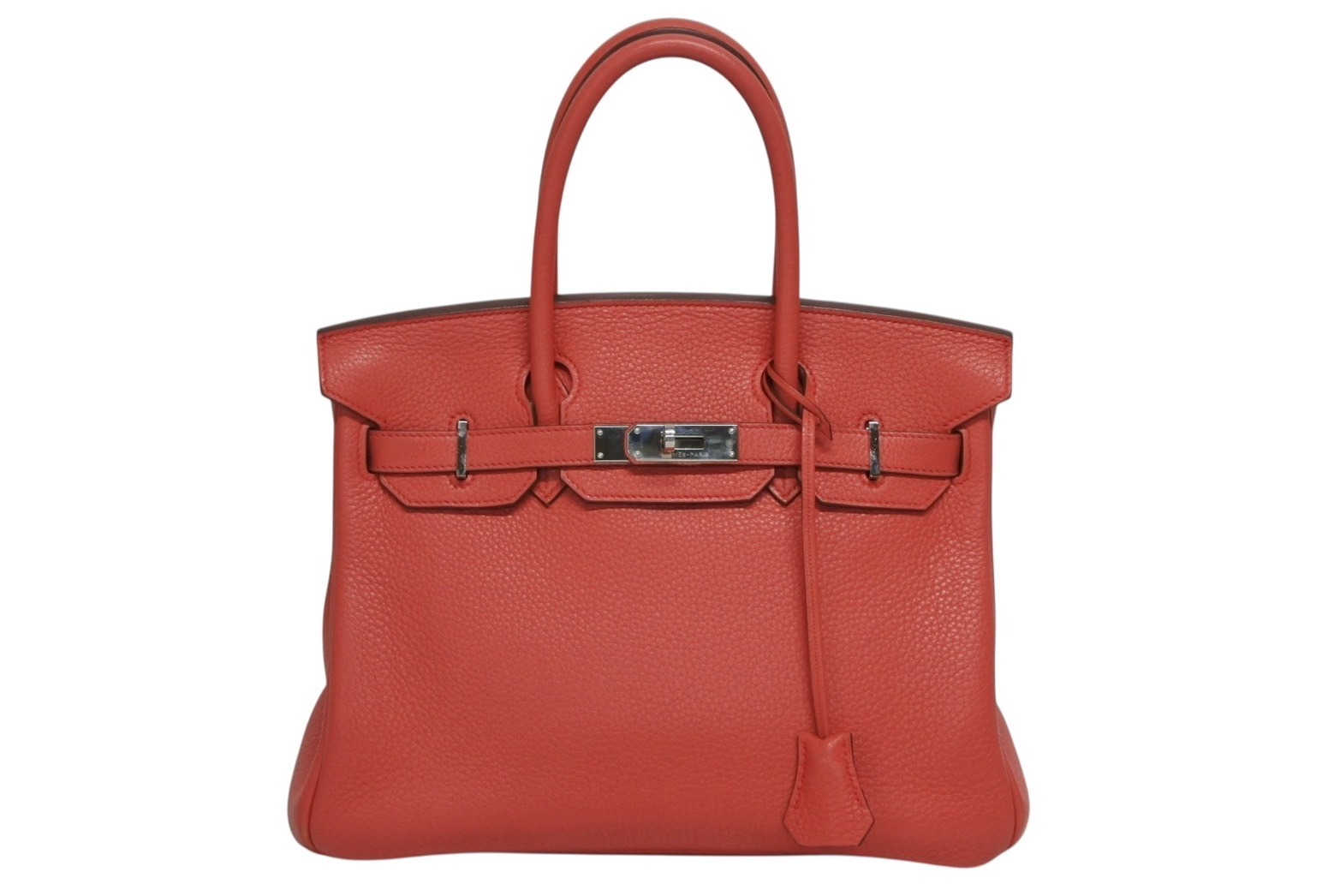 HERMES エルメス バーキン30 ハンドバッグ ローズジャイプール トゴ シルバー金具 □O刻印 2011年 美品 中古 4b010494|Warashibe_Casanova