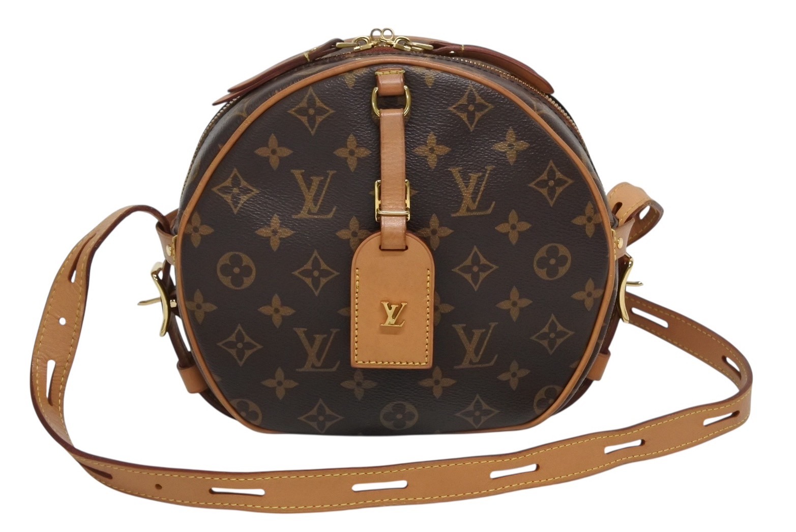 LOUIS VUITTON ルイヴィトン ボワット シャポー スープルMM ショルダーバッグ M45647モノグラム ブラウン PVC ヌメ革 美品 中古 4b010554 110,000円