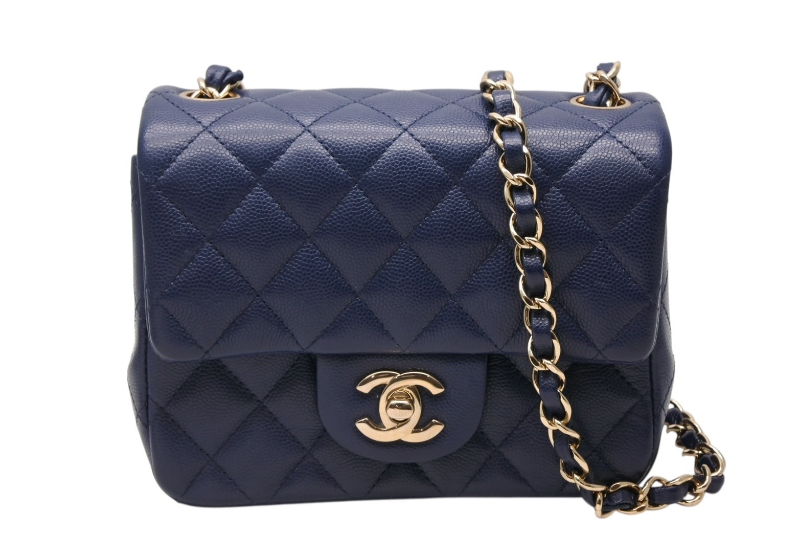 極美品 CHANEL シャネル ミニマトラッセ16 Sフラップ Sチェーンショルダーバッグ 24番台 ココマーク キャビアスキン ゴールド金具 中古 4b010761 371,250円