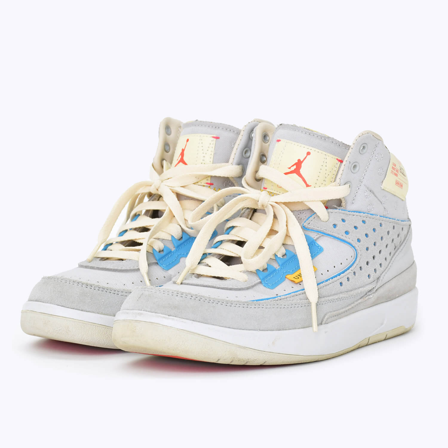 極美品 NIKE×UNION ナイキ×ユニオン AIR JORDAN2 RETORO スニーカー DN3802-001 グレー レザー スウェード サイズ JP24.5 US6.5 中古 4b010607|Warashibe_Casanova