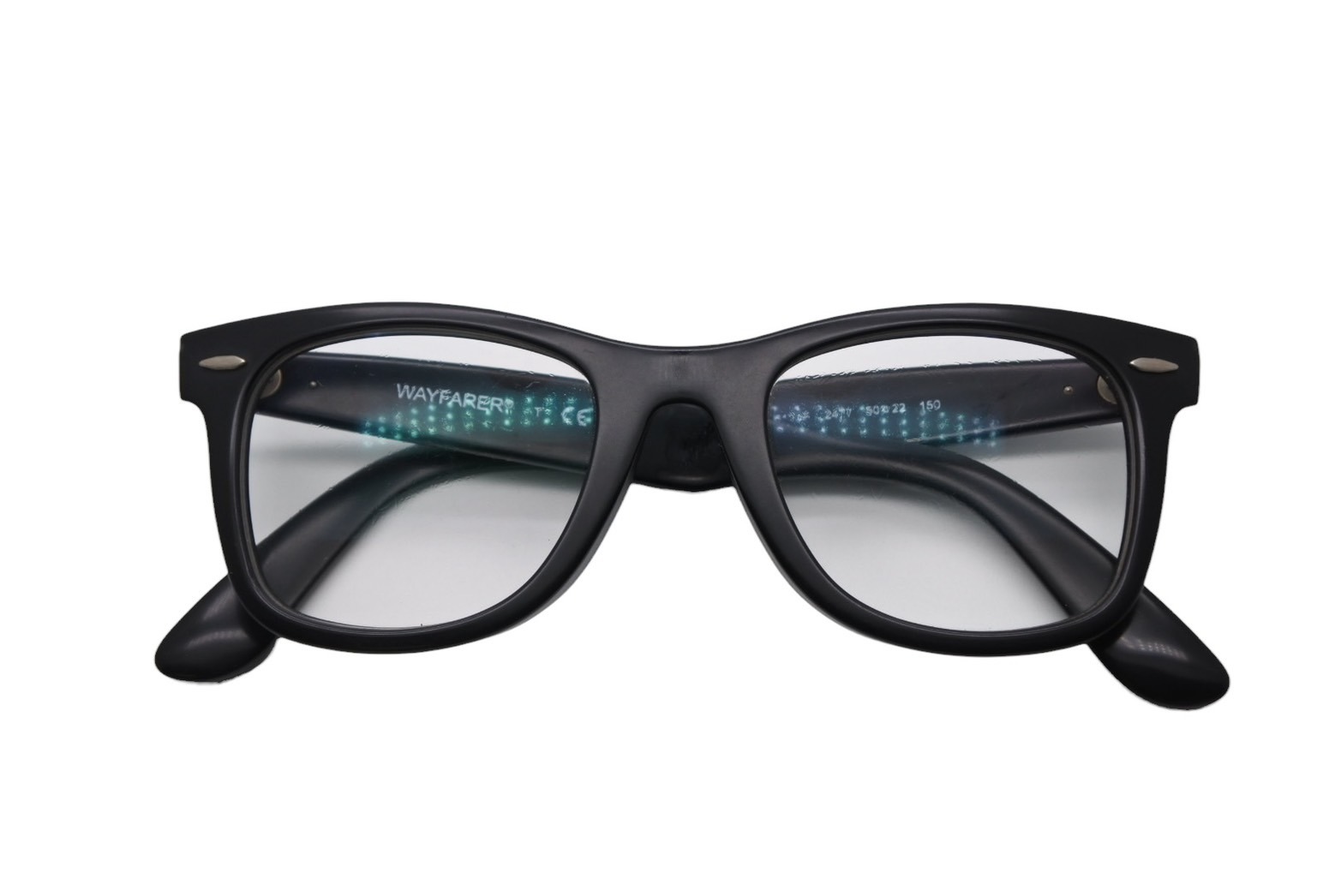 Ray-Ban レイバン サングラス アイウェア 伊達眼鏡 RB5121F 2477 サイズ50□22 150 マットブラック 良品 中古 4b010904｜Warashibe_Casanova