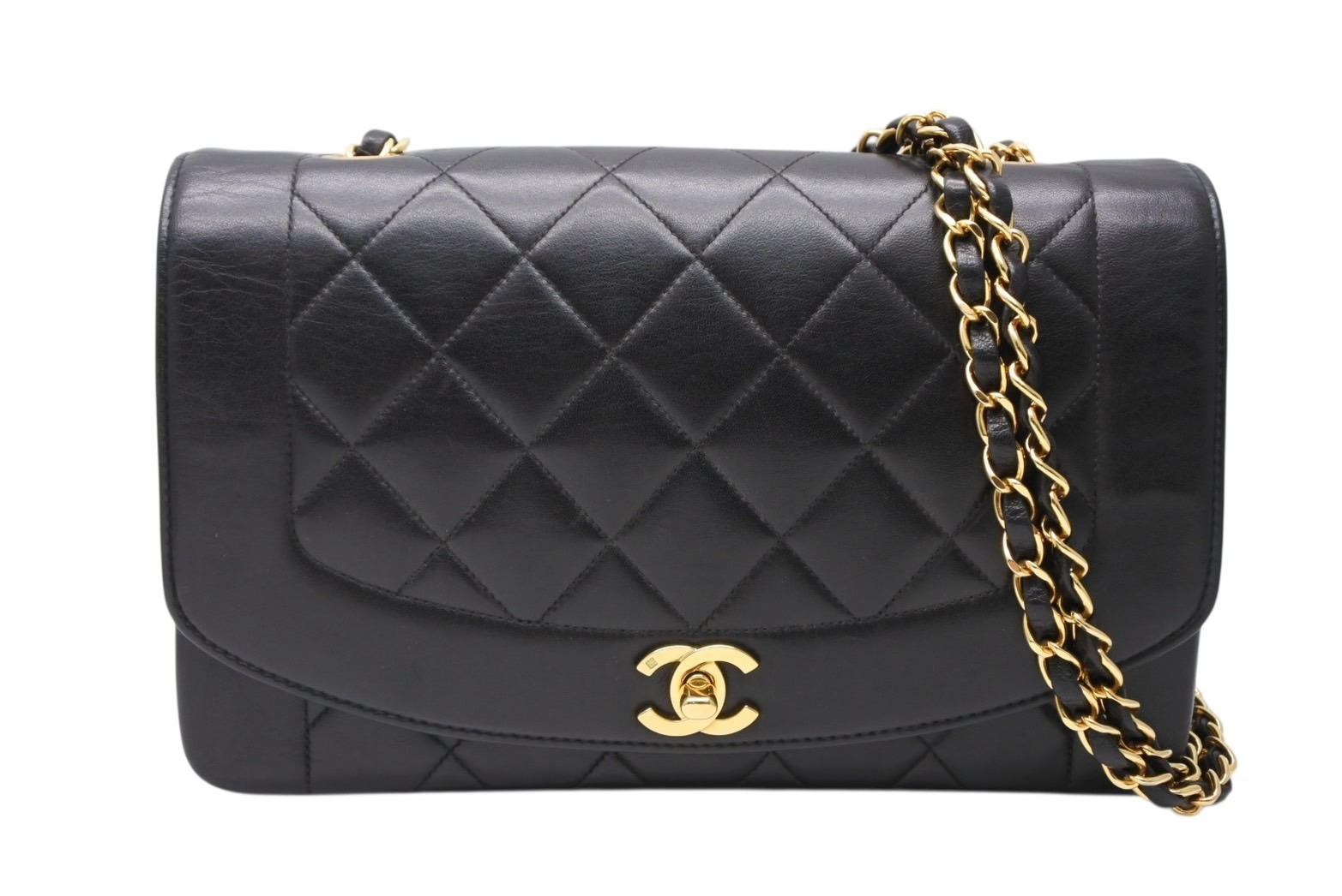 専用　シャネル　マトラッセ　ダイアナフラップ　ヴィンテージシャネル　25cm CHANEL/シャネル】マトラッセ ダイアナフラップ チェーンショルダー