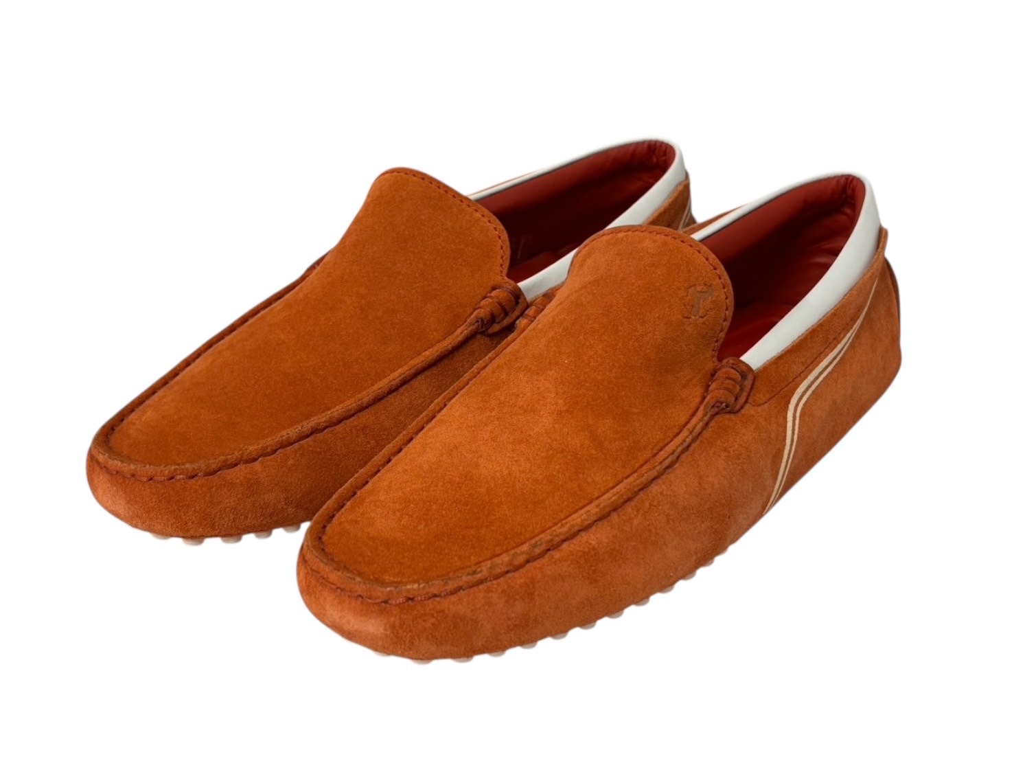 極美品 TOD'S &times; FERRARI トッズ &times; フェラーリ ゴンミーニ XRM0GW0K530RQ23404 ドライビングシューズ スエード ローファー サイズ5.5 中古 4b010722｜Warashibe_Casanova