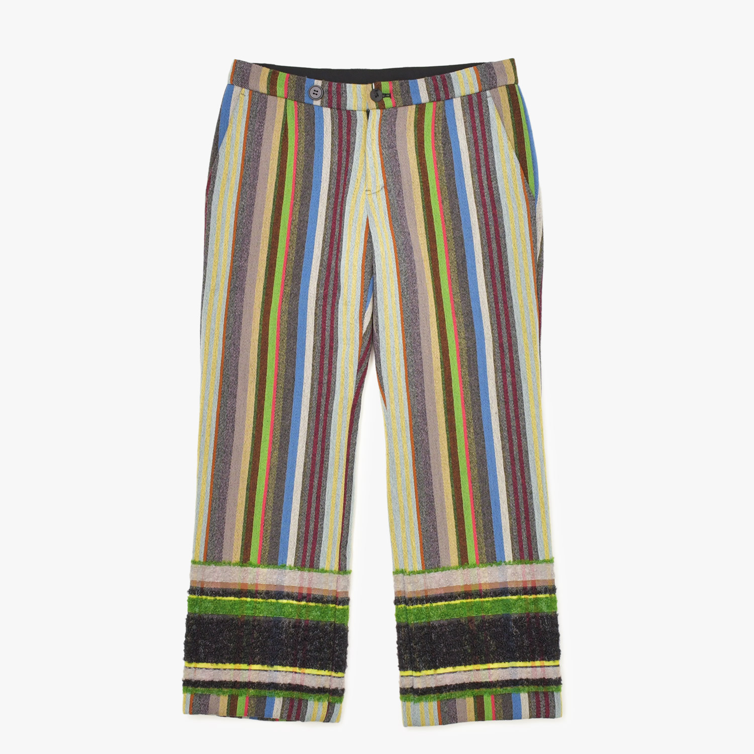 ISSEY MIYAKE イッセイミヤケ Haat ハート ストライプ柄 マルチカラー パンツ 美品 中古 4b010950