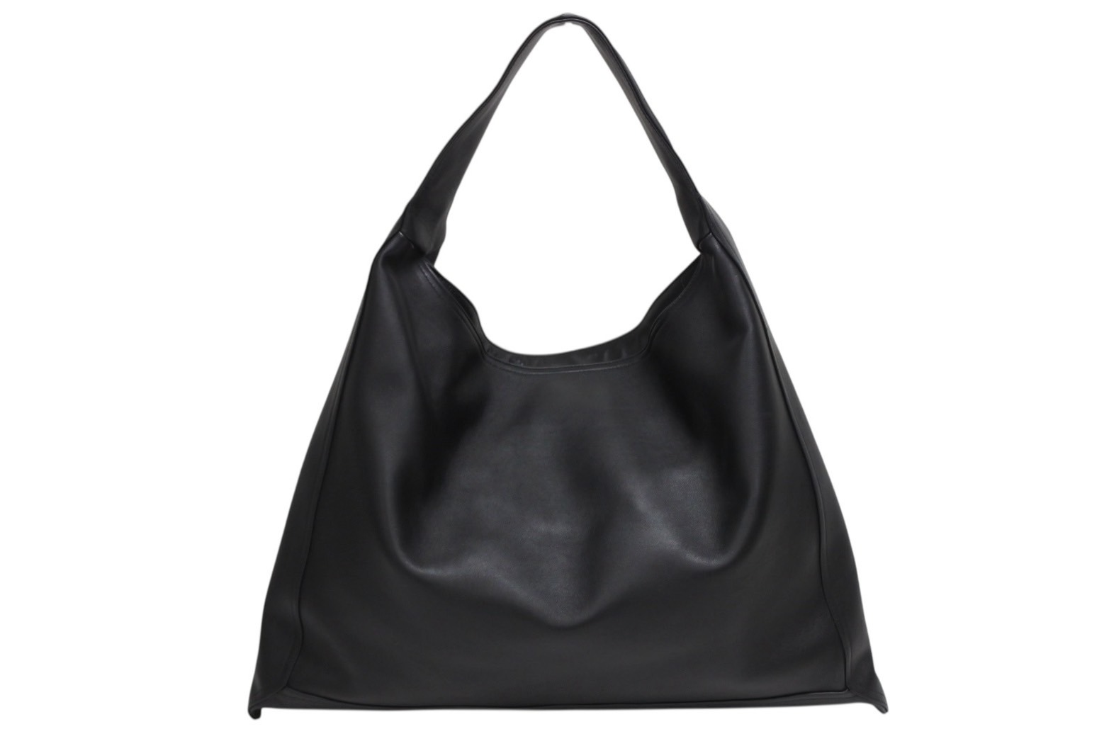 極美品 BOTTEGAVENETA ボッテガヴェネタ ラージ ホップ ワンショルダーバッグ 803976V4O901019 カーフレザー ブラック 中古 4b011479