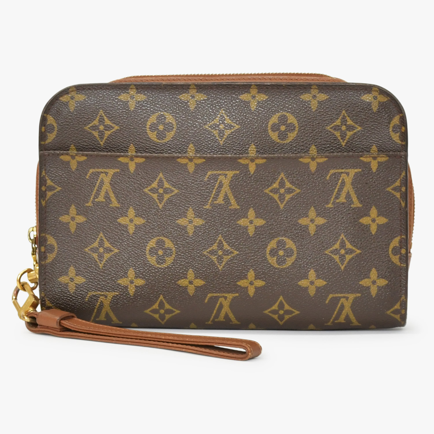 LOUIS VUITTON ルイヴィトン オルセー セカンドバッグ M51790 ブラウン モノグラムキャンバス レザー ゴールド金具 良品 中古 4b011566