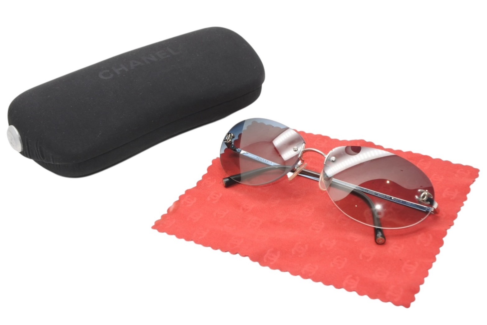 楽天市場】極美品 CHANEL シャネル リムレスサングラス ココマーク