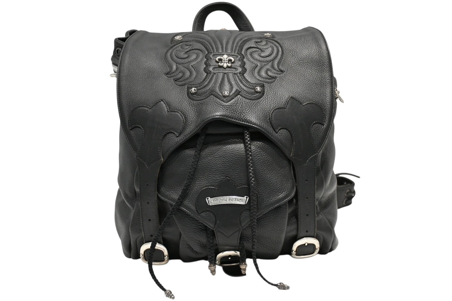 楽天市場】CHROME HEARTS LEATHER BACKPACK SMALL BS FLEUR クロム