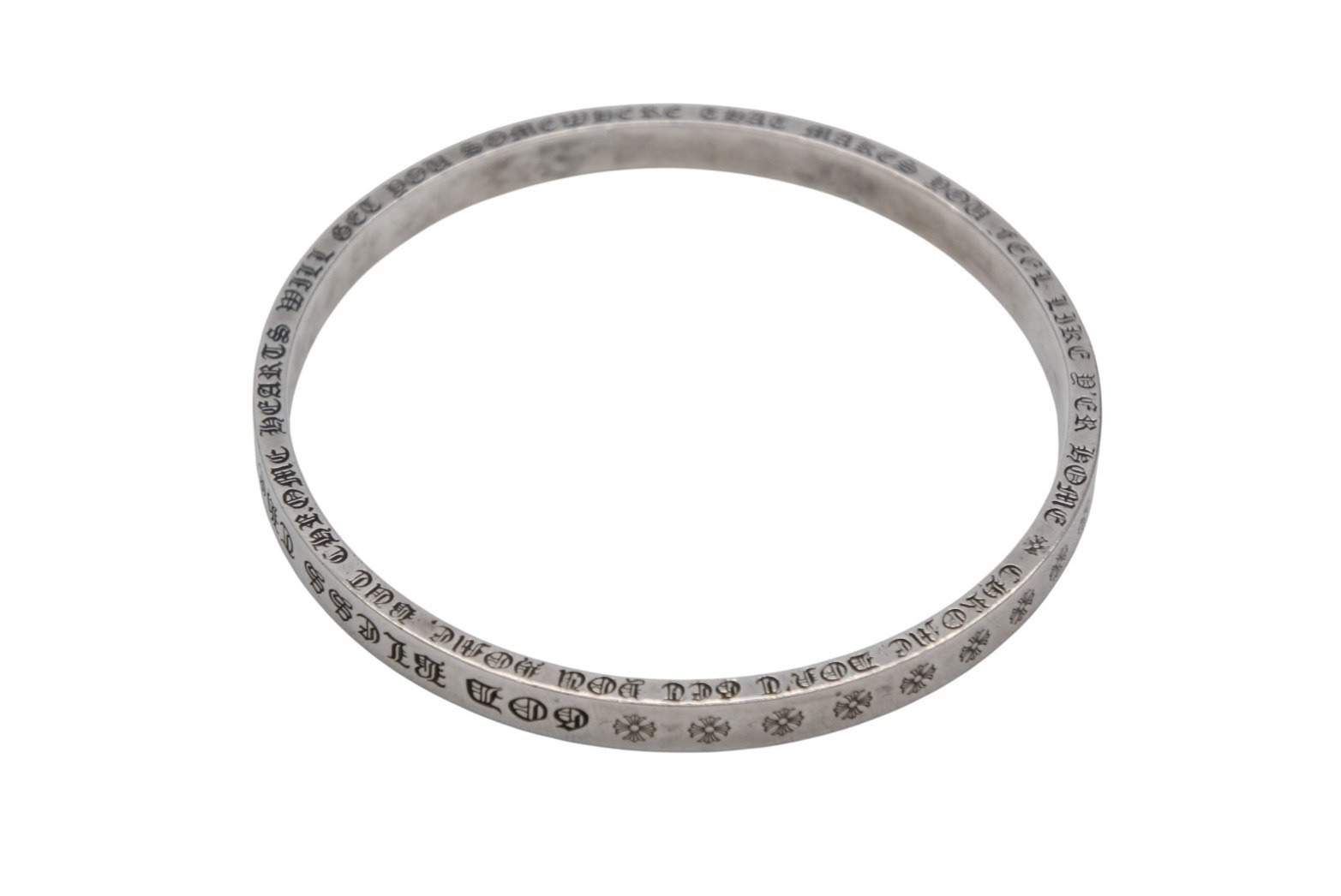 CHROME HEARTS クロムハーツ 6mm スペーサー バングル ブレスレット 重量約32.1g 925刻印 シルバー925 美品 中古 4b012520
