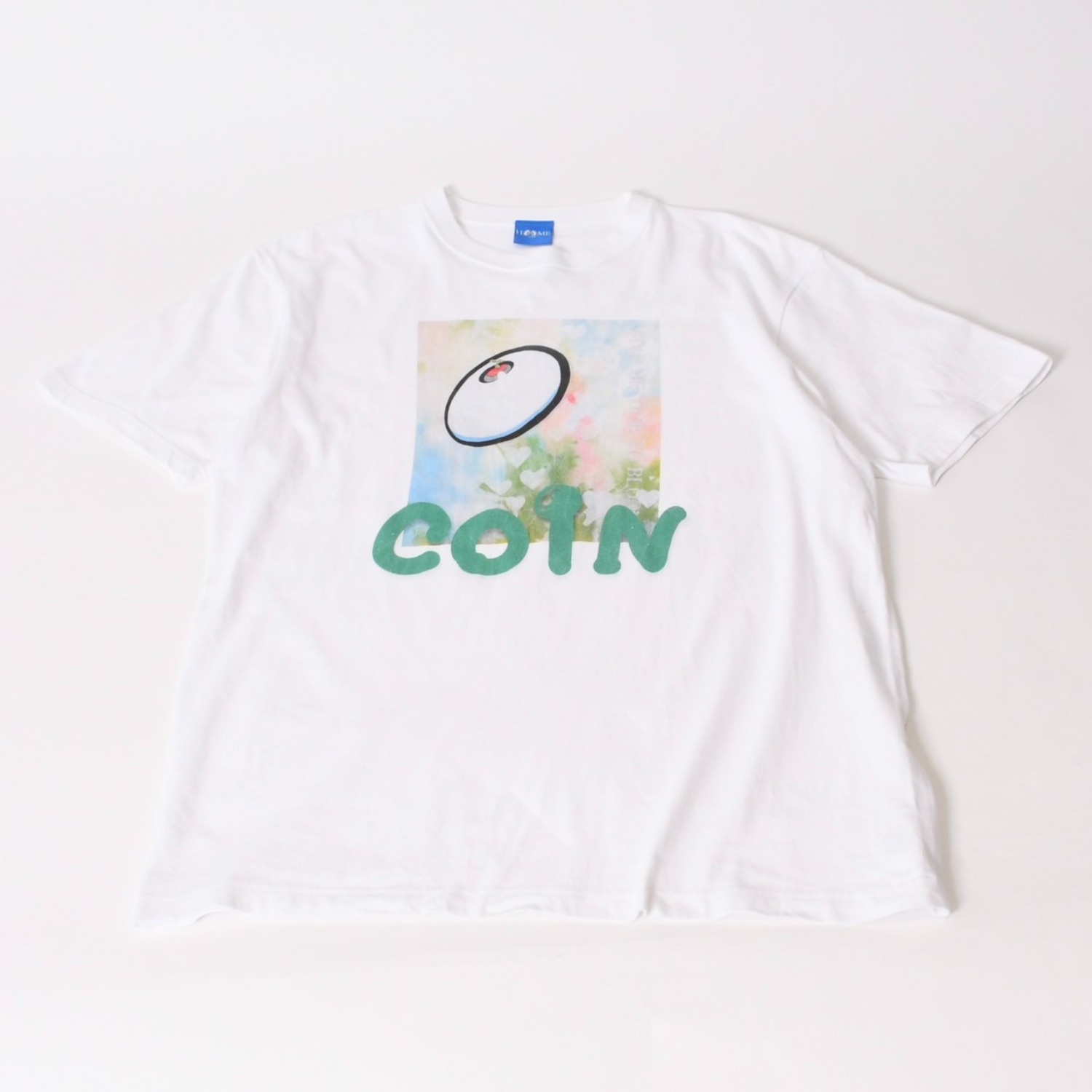 COIN PARKING DELIVERY コインパーキングデリバリー Tシャツ ホワイト マルチカラー サイズXL 美品 中古 4b012902