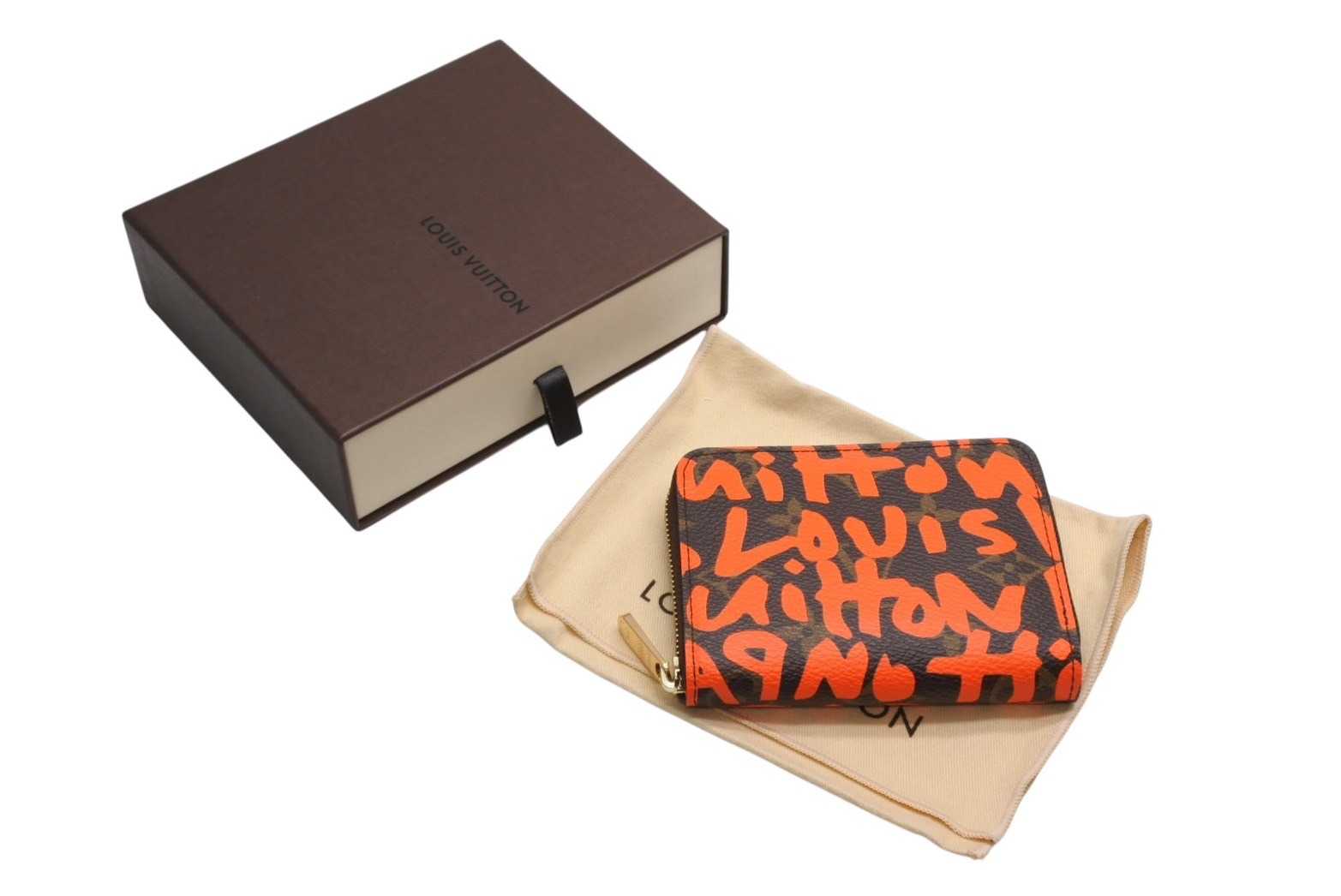 新品同様 LOUIS VUITTON ルイヴィトン ジッピー コインパース M93708 スティーブン スプラウス モノグラム グラフィティ 中古 4b013206