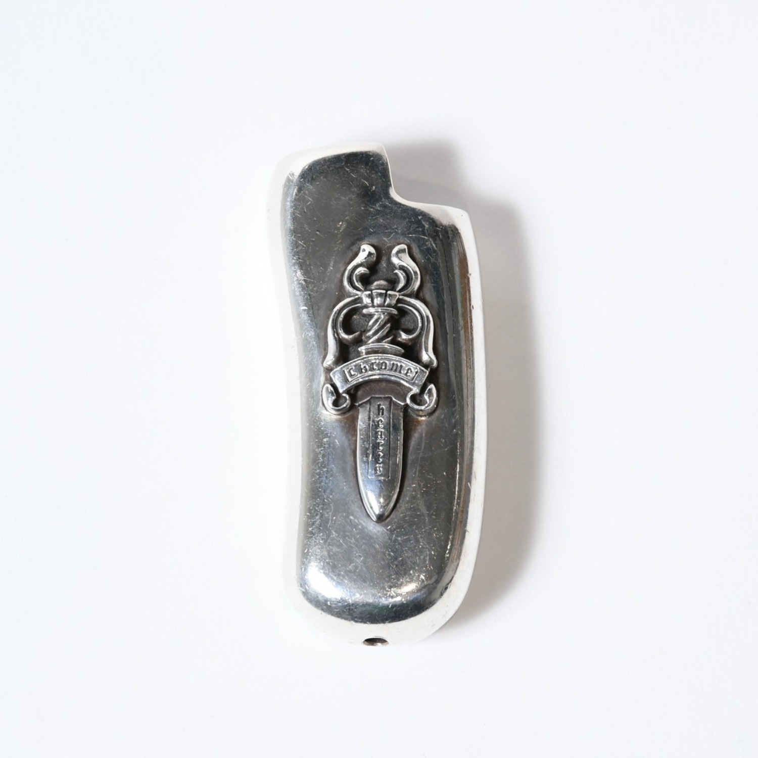 CHROME HEARTS クロムハーツ BEANS LIGHTER CASE ビーンズ ライターケース 重量約104.84g スターリングシルバー 美品 中古 4b013094