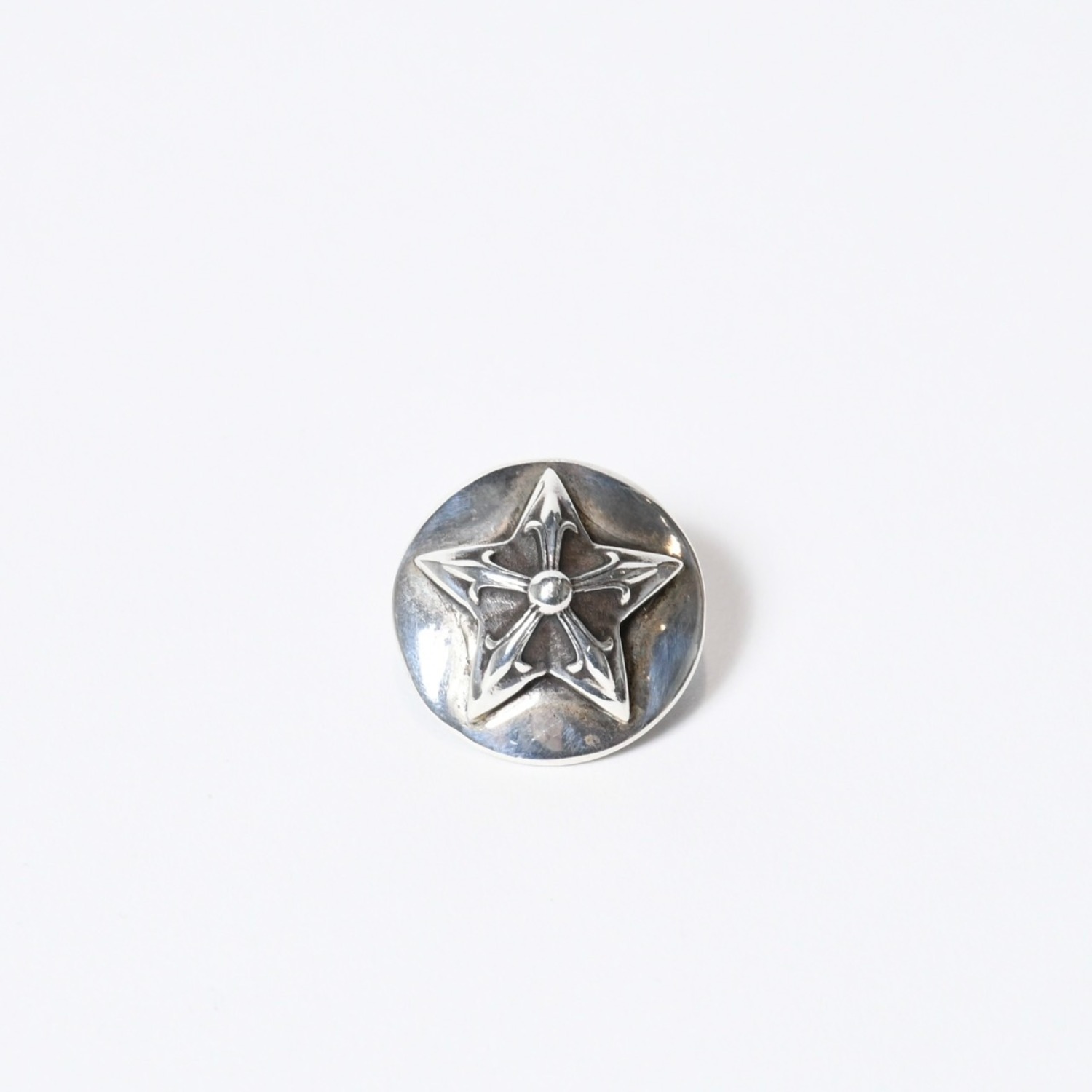 極美品 CHROME HEARTS クロムハーツ スターボタン ヘアバンド コンチョ 重量約14.58g 1992/08/2008/.925刻印 シルバー925 中古 4b013628