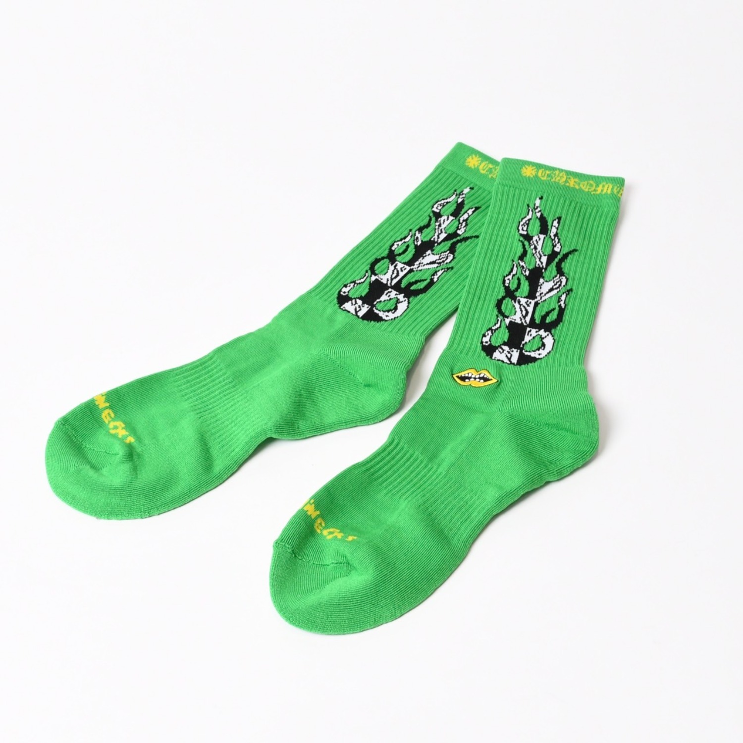 新品未使用 CHROME HEARTS クロムハーツ × MATTY BOY マッティボーイ SOCKS PPO CHOMPER チョンパーソックス 靴下 グリーン 中古 4b013677|Warashibe_Casanova