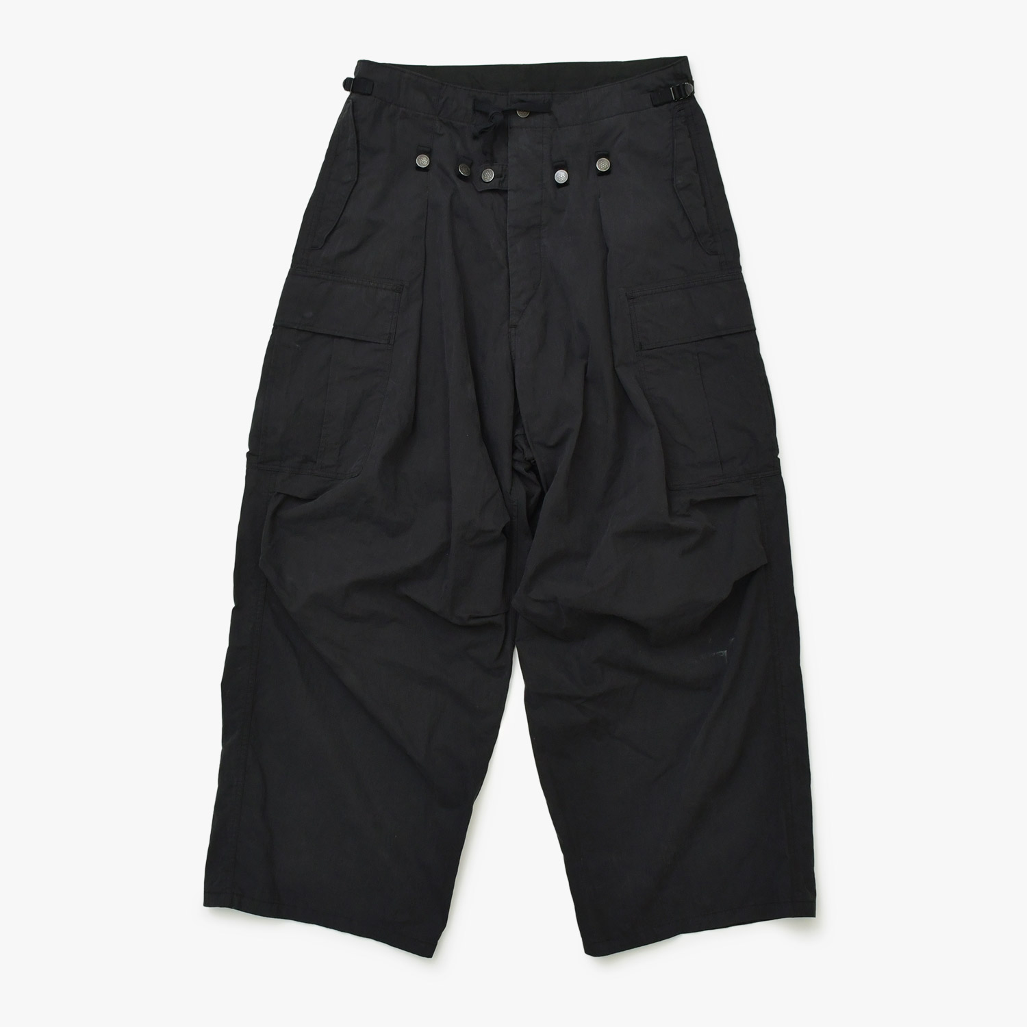 KAPITAL キャピタル Rip Stop Jumbo Cargo Pants リップストップ ジャンボカーゴパンツ EK-1374LP サイズL ブラック 美品 中古 4b013787