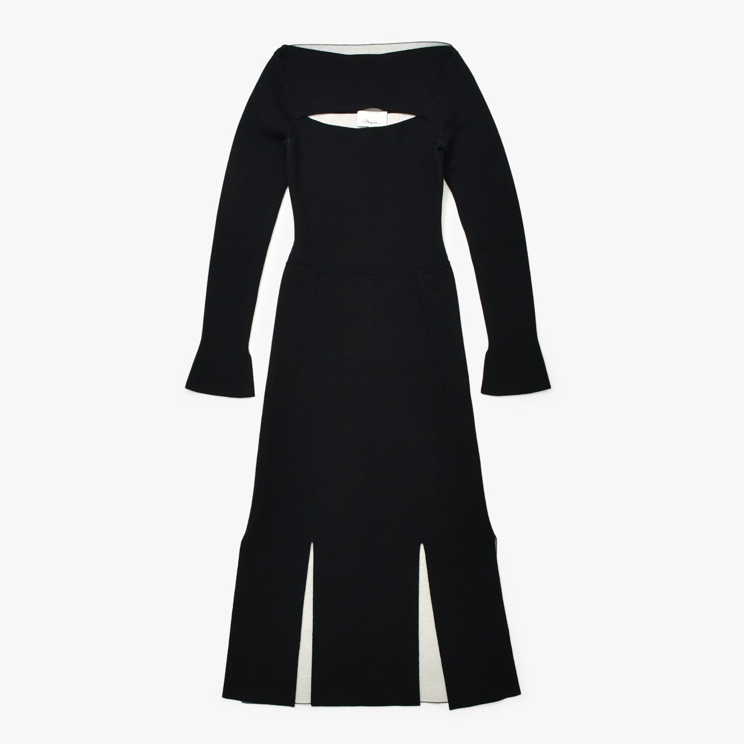 3.1 phillip lim スリーワンフィリップリム ジップ ニットワンピース ブラック E221-7549DFM サイズXS 美品 中古 4b013825