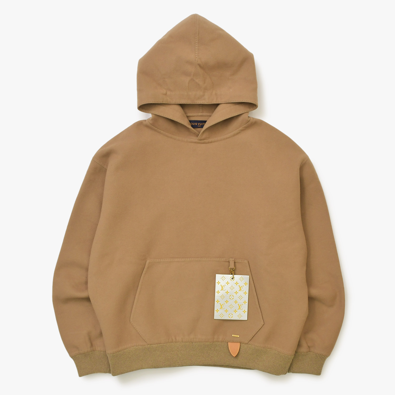 LOUIS VUITTON ルイヴィトン プルオーバーパーカー HHB68WOWC サイズS ベージュ プリント 美品 中古 4b013851