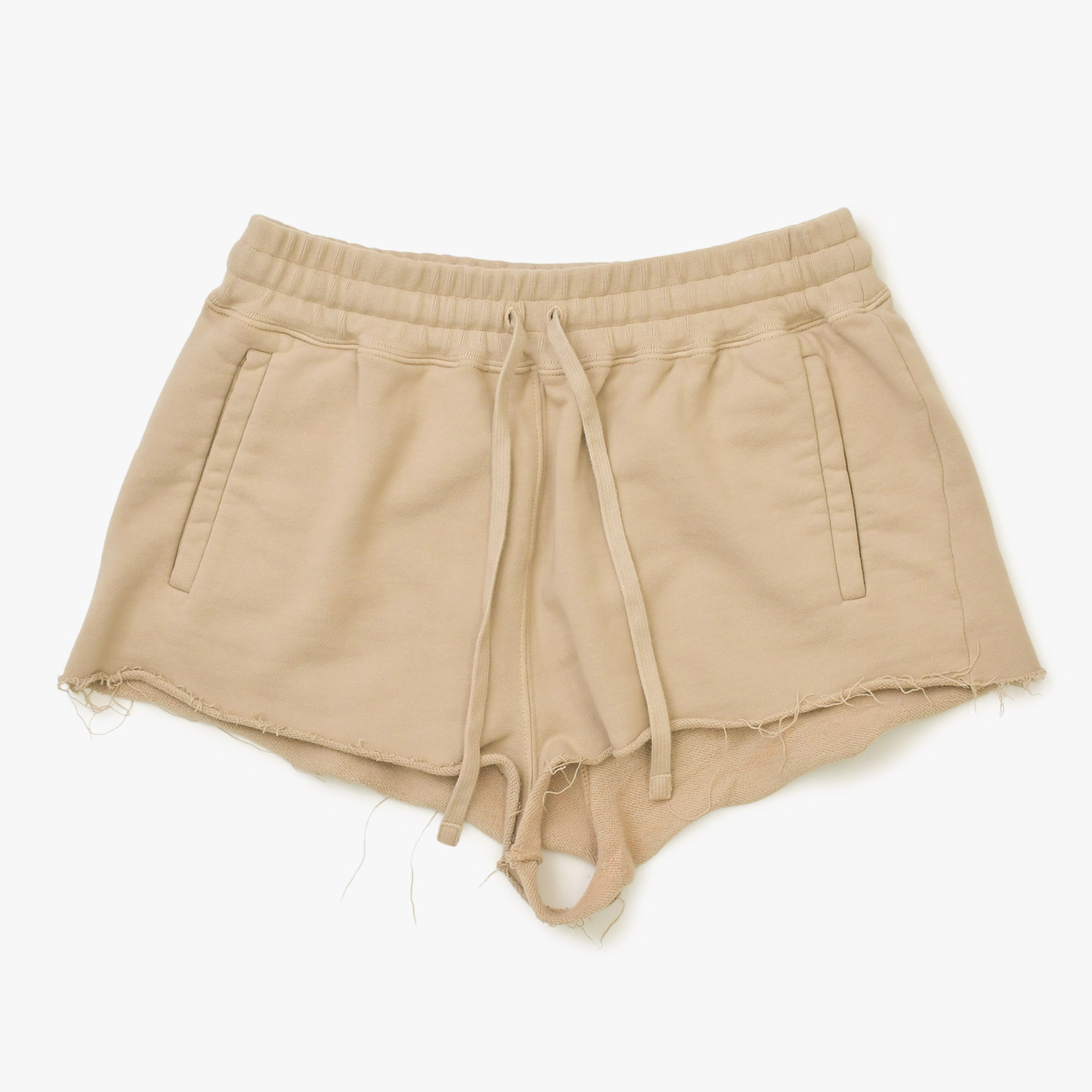 MIUMIU ミュウミュウ ショーツ スウェットショートパンツ MJP411 サイズ38 ロゴパッチ ベージュ 美品 中古 4b013854