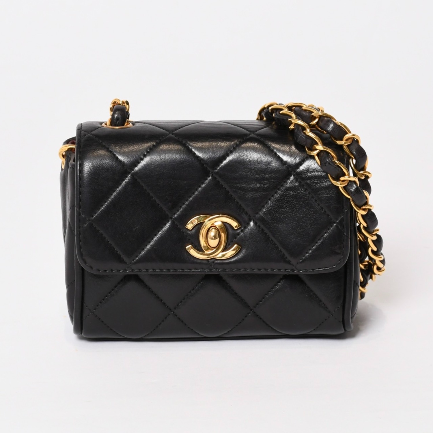 CHANEL シャネル ミニミニマトラッセ Sフラップ Sチェーンショルダーバッグ 3番台 ココマーク ラムスキン ゴールド金具 美品 中古 4b014008｜Warashibe_Casanova
