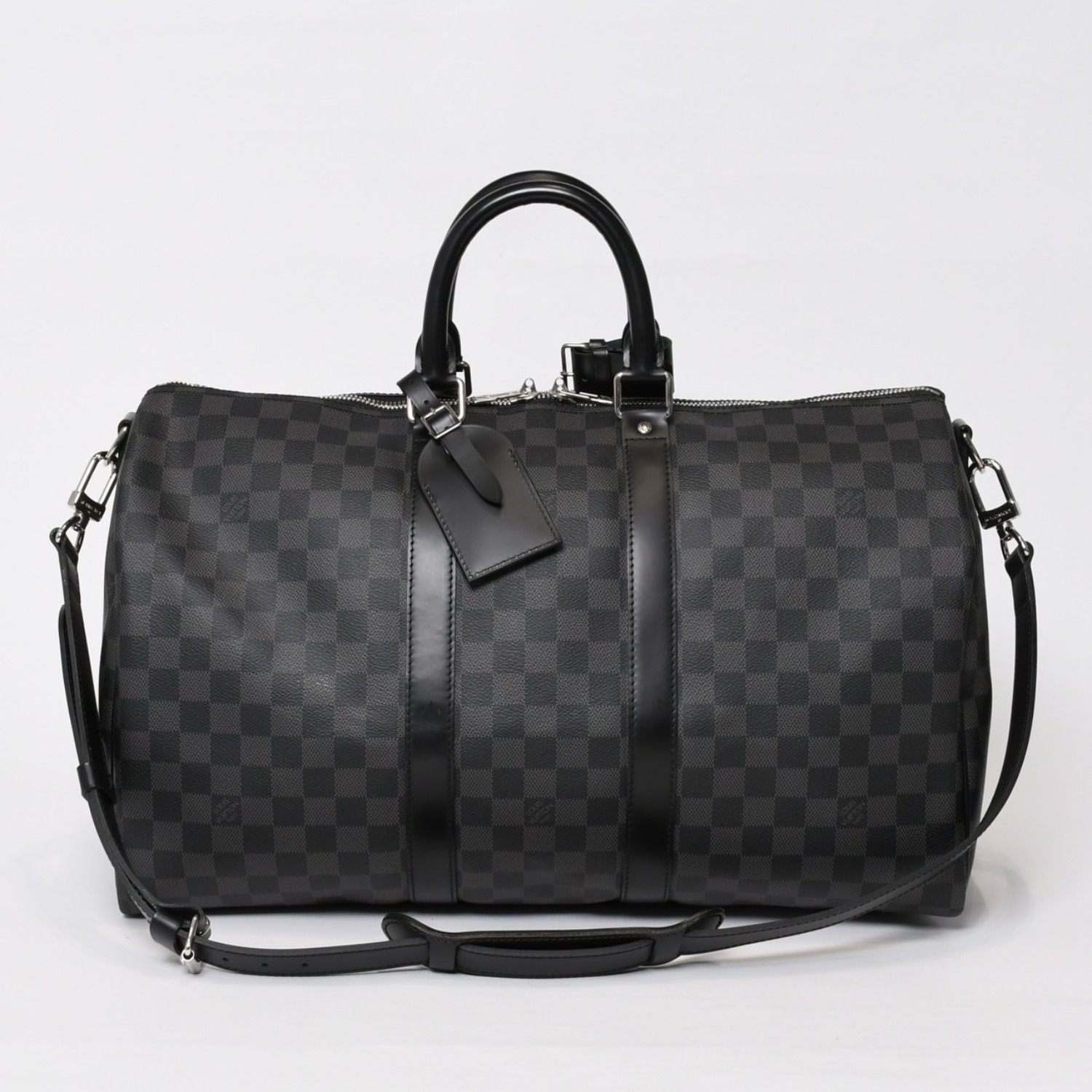 極美品 LOUISVUITTON ルイヴィトン キーポルバンドリエール45 ボストンバッグ MB1124 ダミエグラフィット ブラック 中古 4b013988